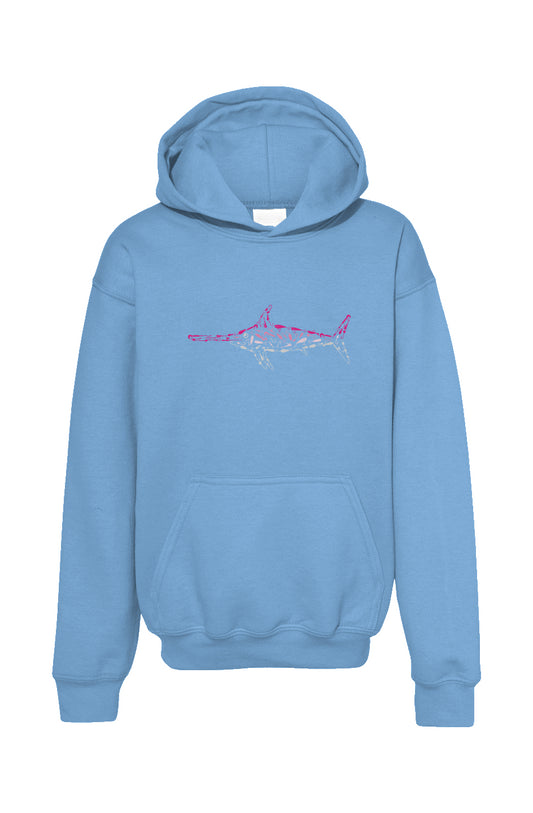 Pink Swordfish Youth Hoodie