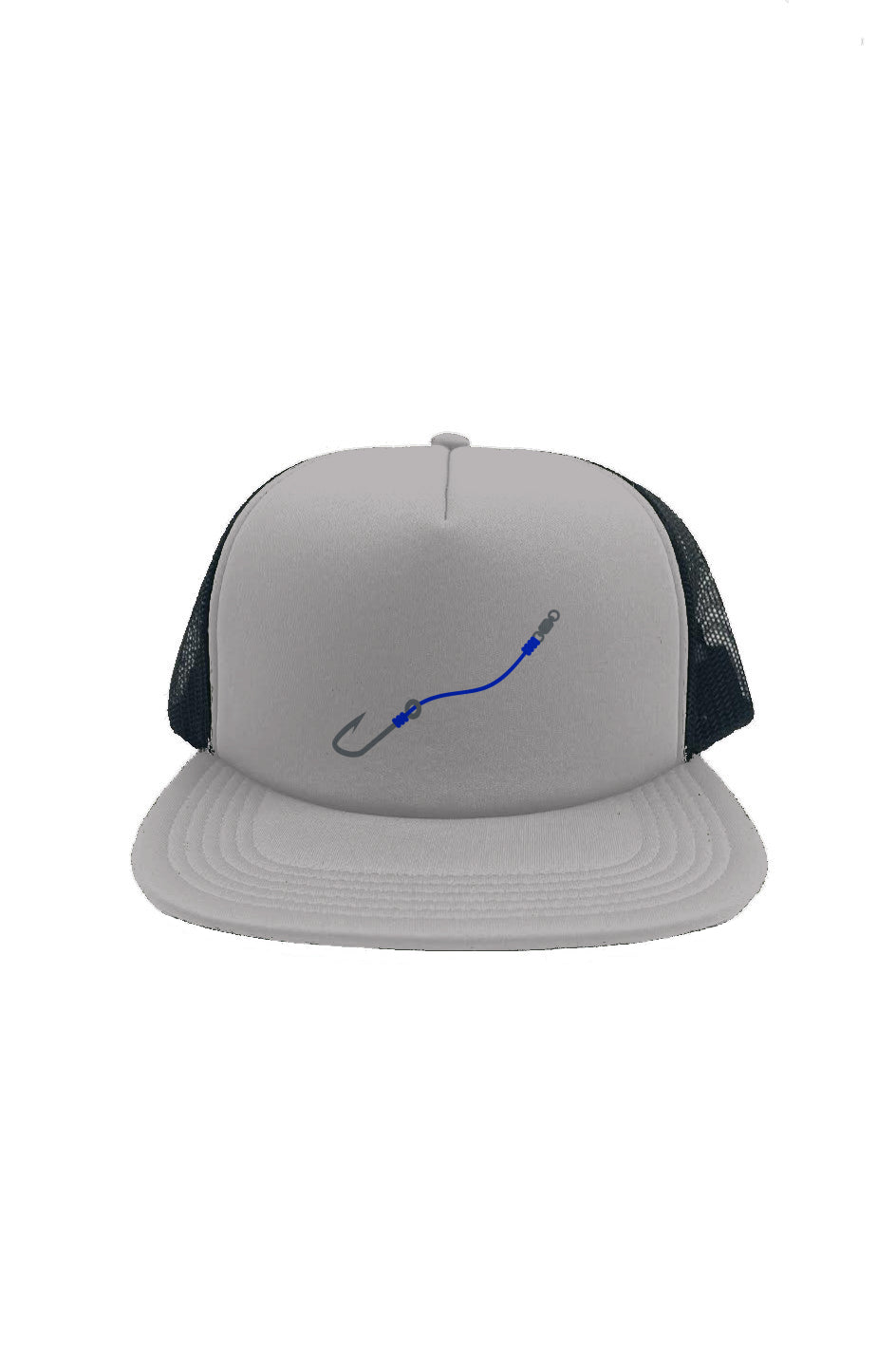 Foam Front Blue Hook & Line Trucker Hat