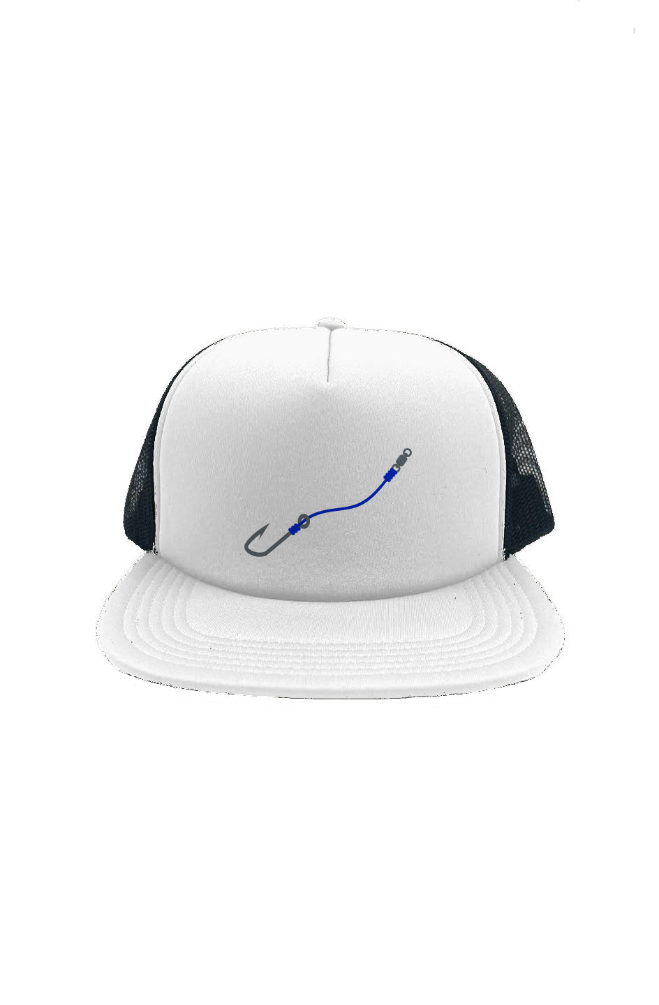 Foam Front Blue Hook & Line Trucker Hat