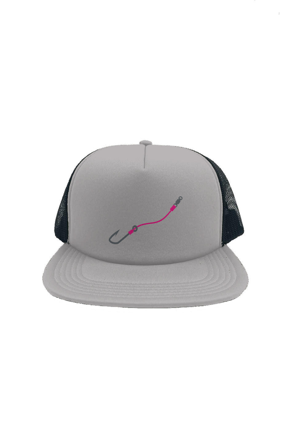 Foam Front Pink Hook & Line Trucker Cap