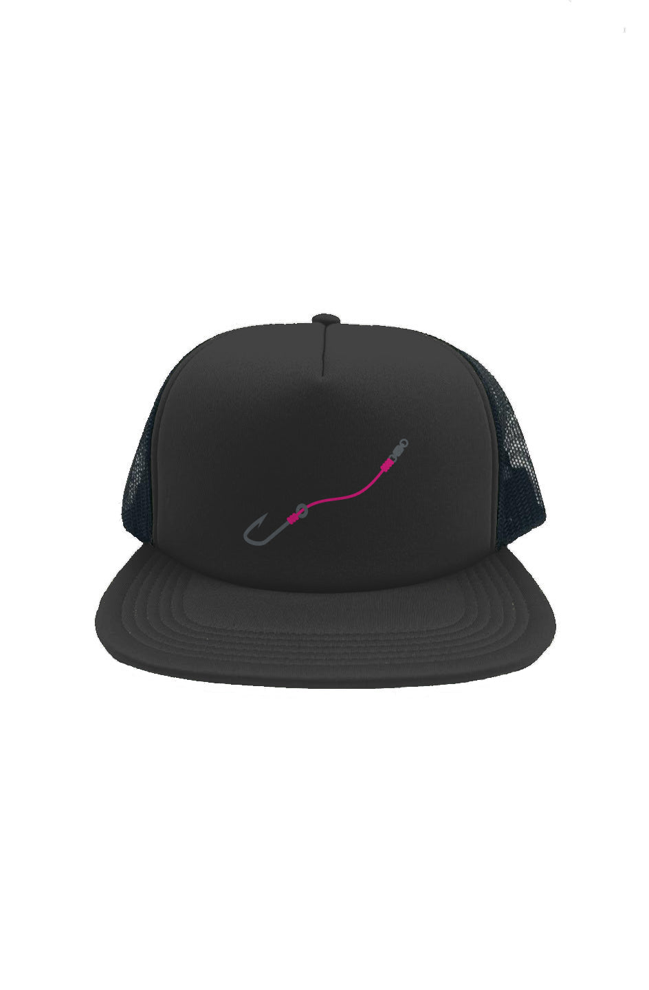Foam Front Pink Hook & Line Trucker Cap