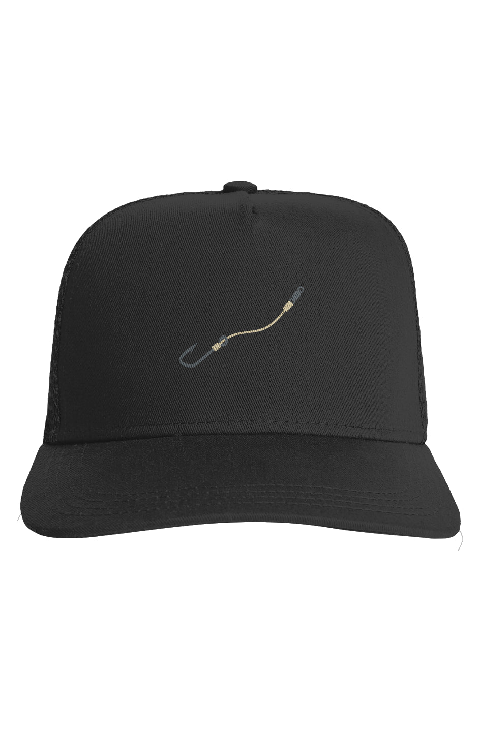 Tan Hook & Line Trucker Hat with Mesh back