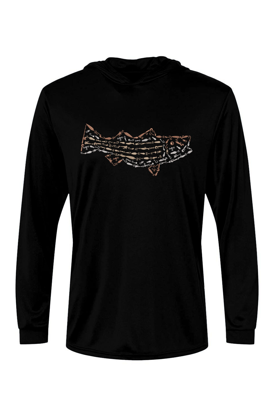 Striped Bass Bahama Performance Hooded LS Tee