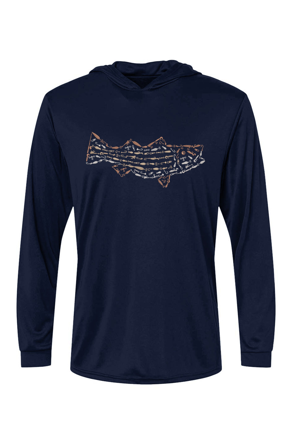 Striped Bass Bahama Performance Hooded LS Tee