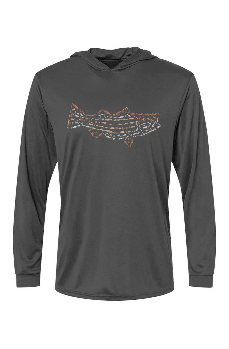 Striped Bass Bahama Performance Hooded LS Tee