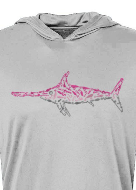 Pink Swordfish Bahama Performance Hoodie