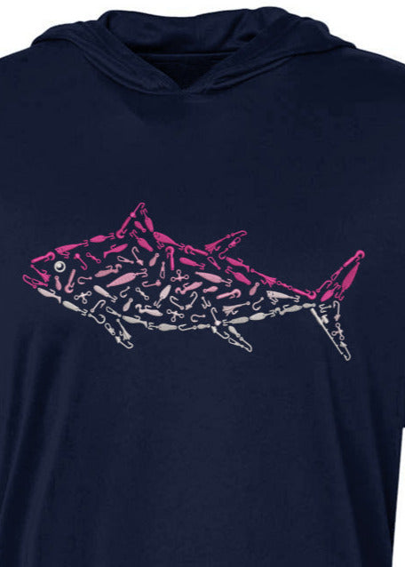 Pink Tuna Bahama Performance Hoodie