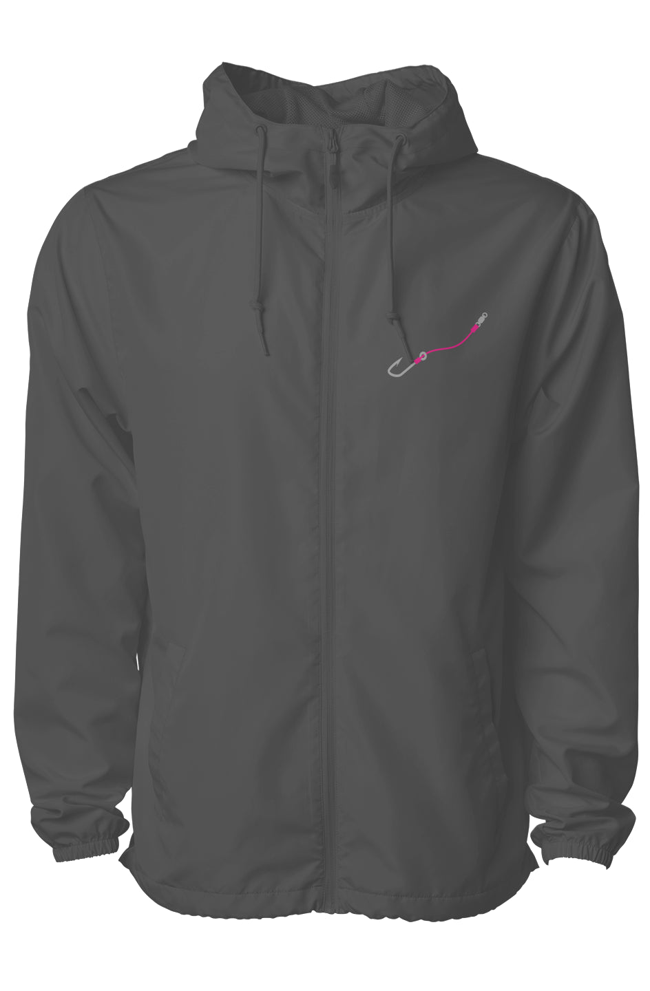 Pink Hook & Line Water Resistant Lightweight Windbreaker