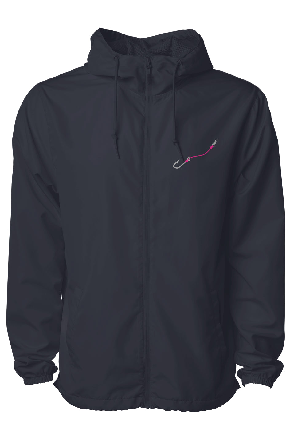 Pink Hook & Line Water Resistant Lightweight Windbreaker