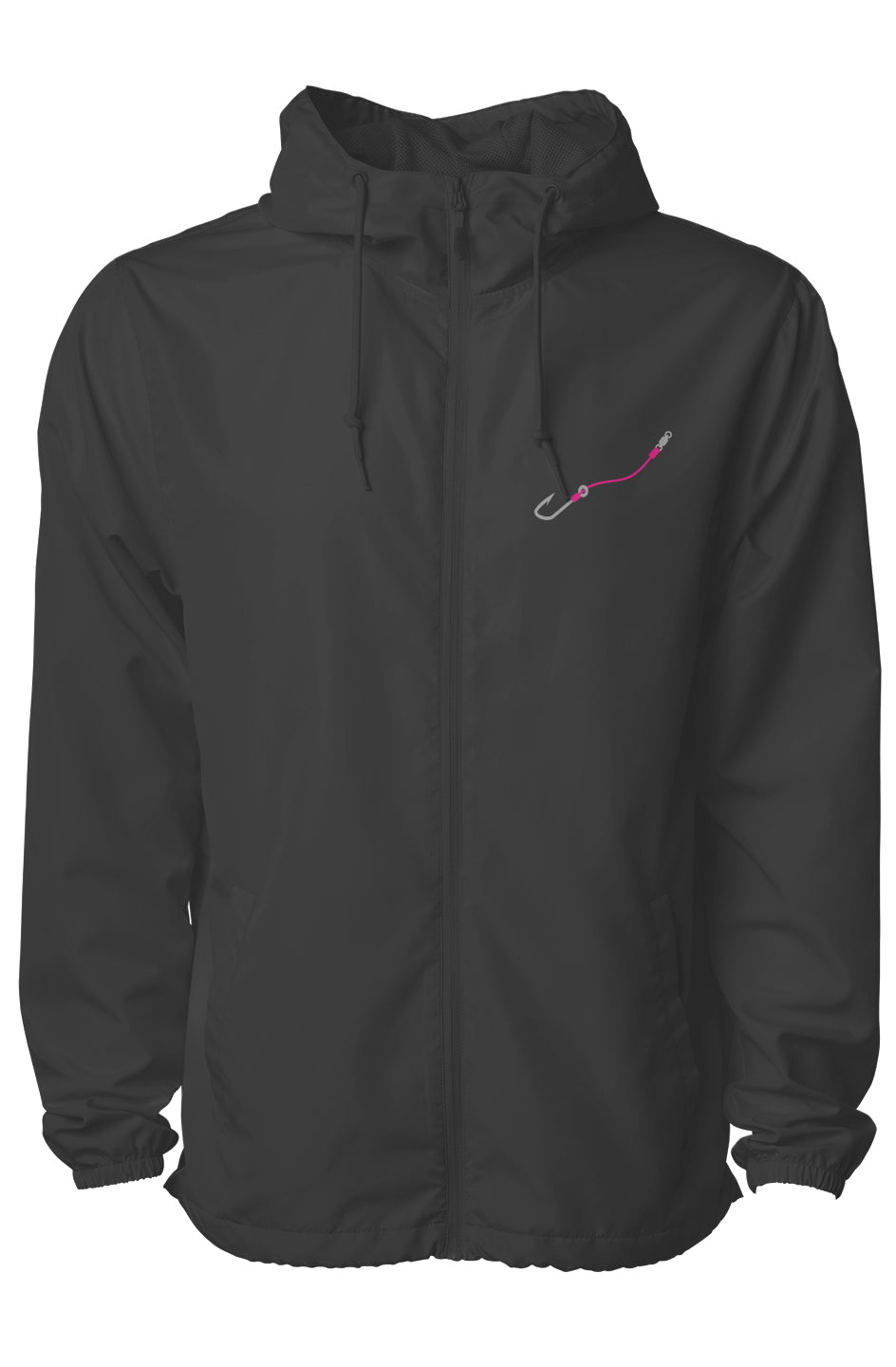 Pink Hook & Line Water Resistant Lightweight Windbreaker