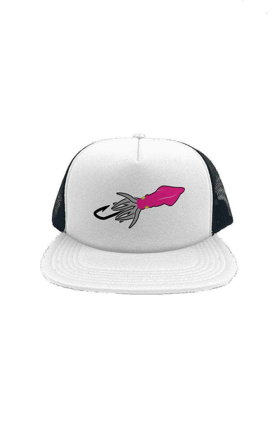 Pink Squid Lure Foam Front Trucker Cap
