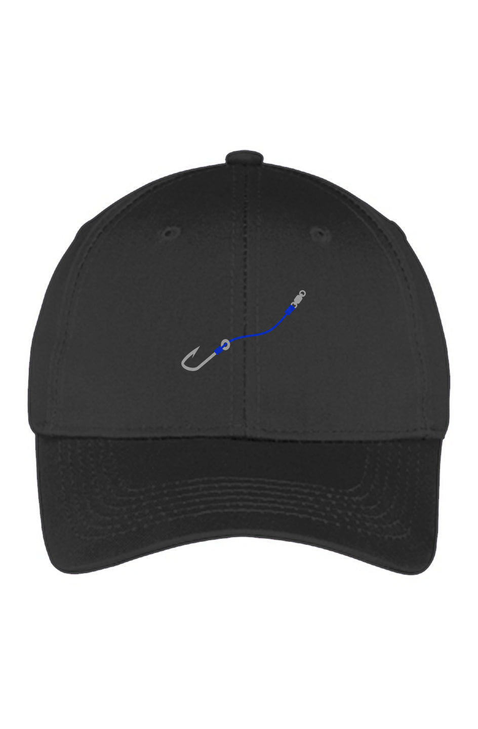 Blue Hook & Line Youth Six-Panel Twill Cap
