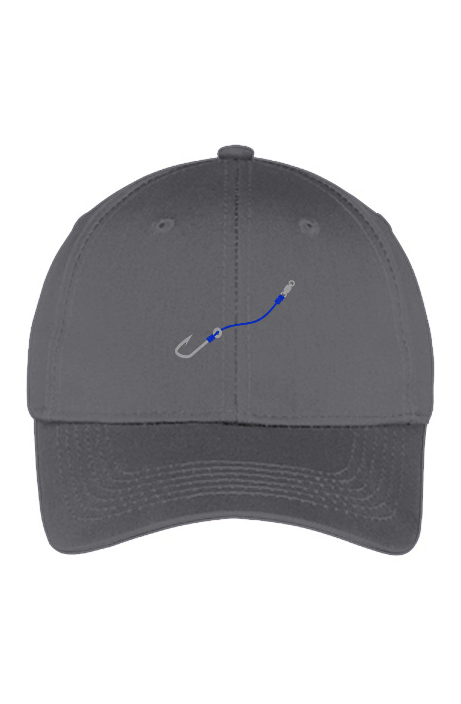 Blue Hook & Line Youth Six-Panel Twill Cap