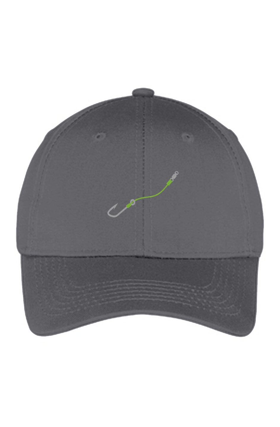 Lime Hook & Line Youth Six-Panel Twill Cap