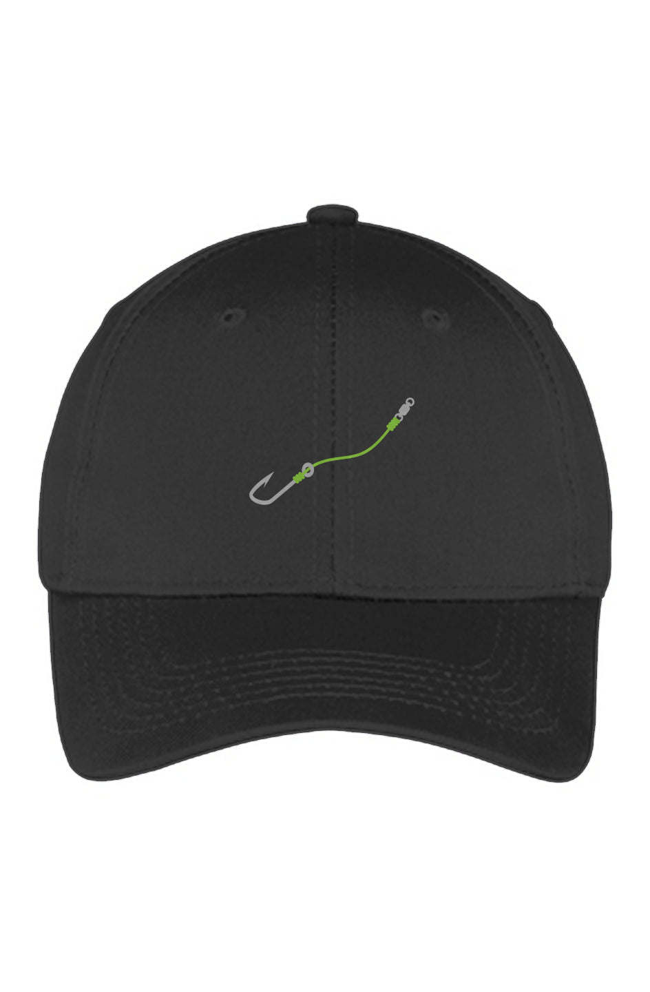Lime Hook & Line Youth Six-Panel Twill Cap