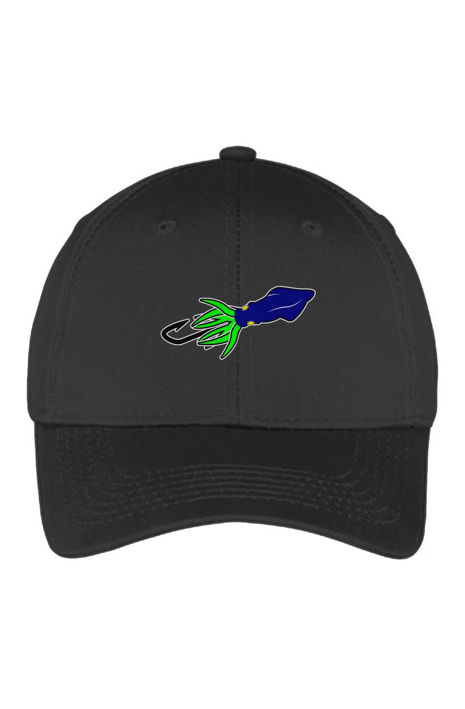 Blue/Green Squid Lure Youth Six-Panel Twill Cap