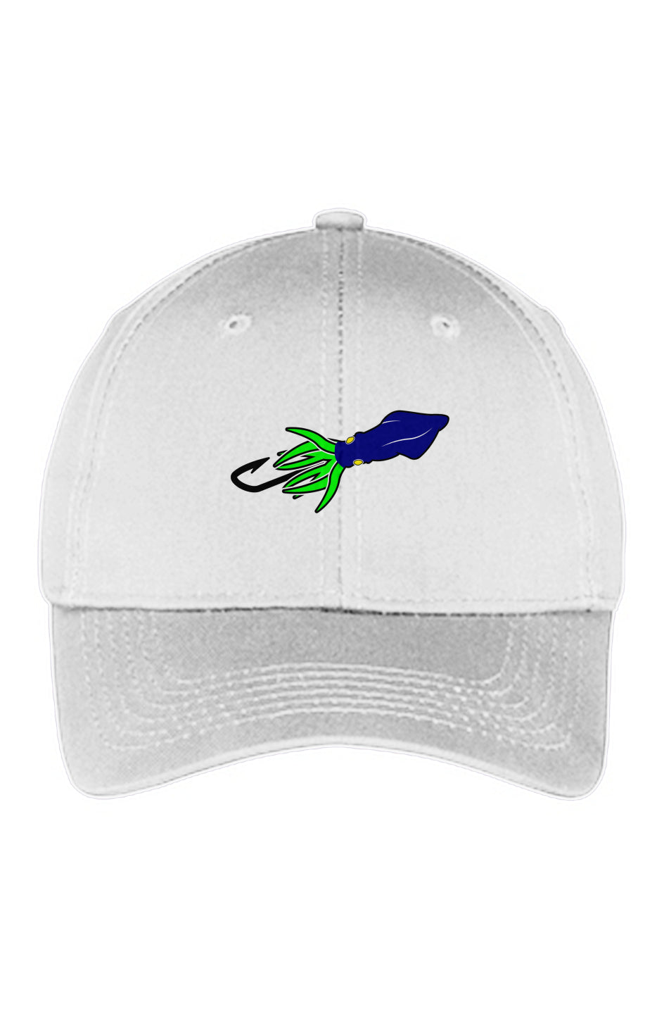 Blue/Green Squid Lure Youth Six-Panel Twill Cap