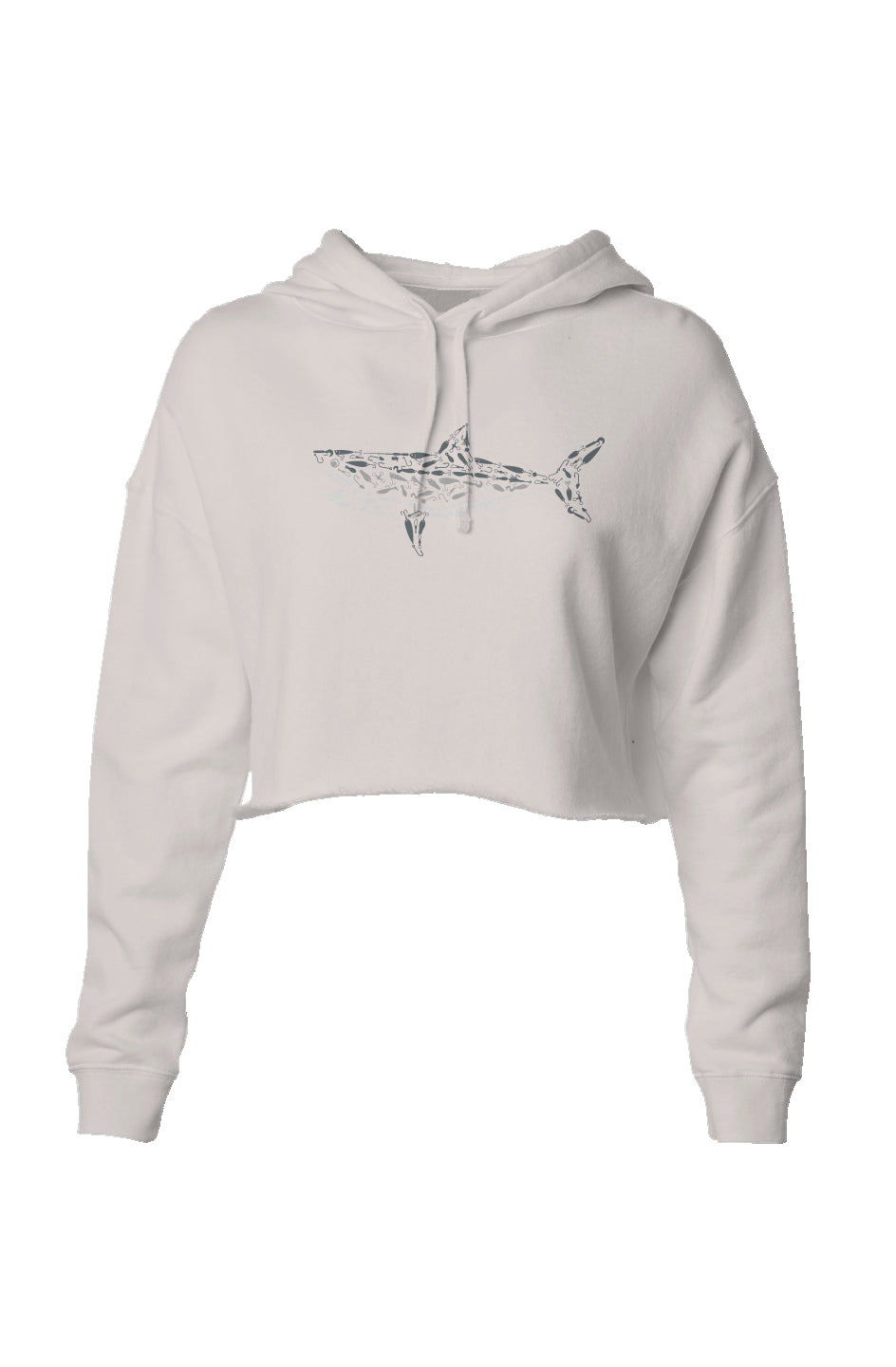 Great White Crop Hoodie