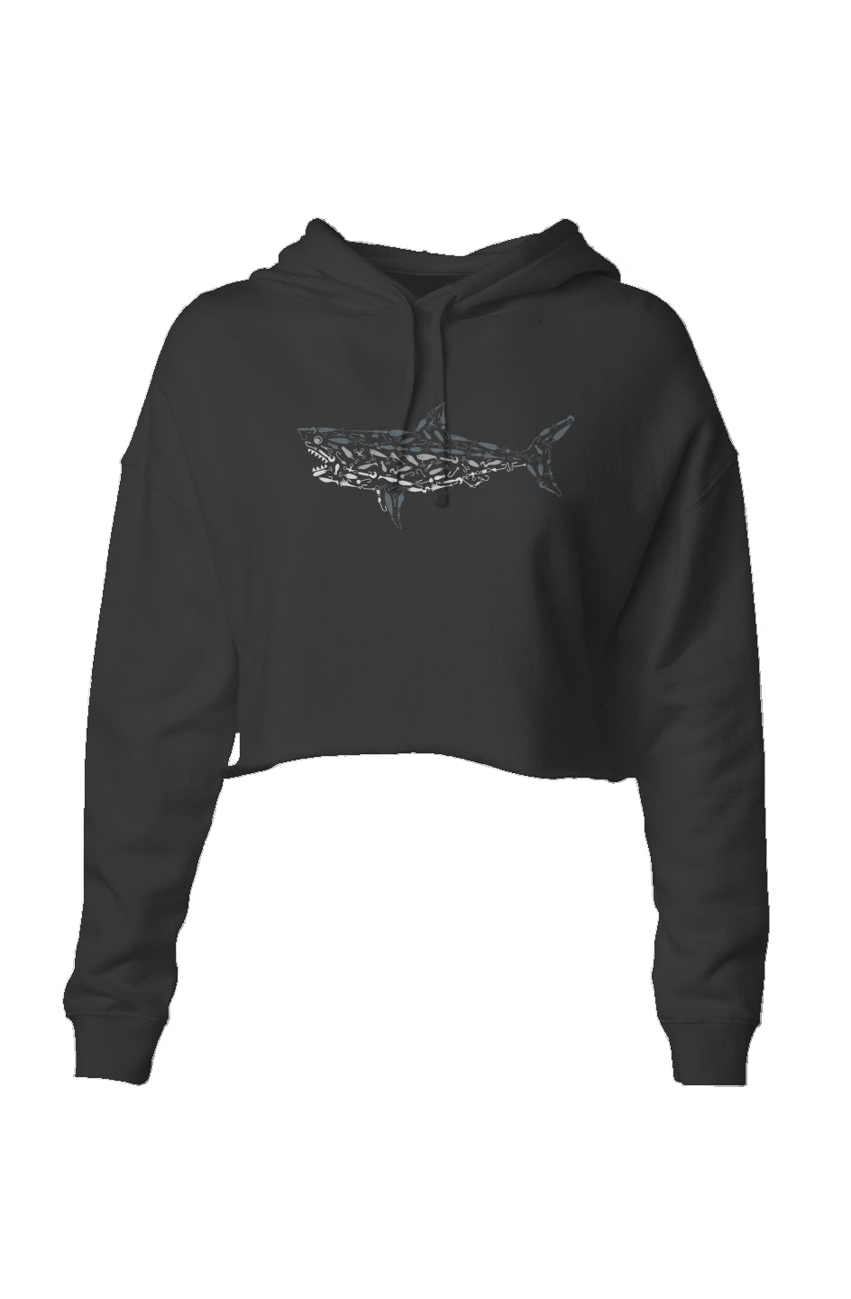 Great White Crop Hoodie