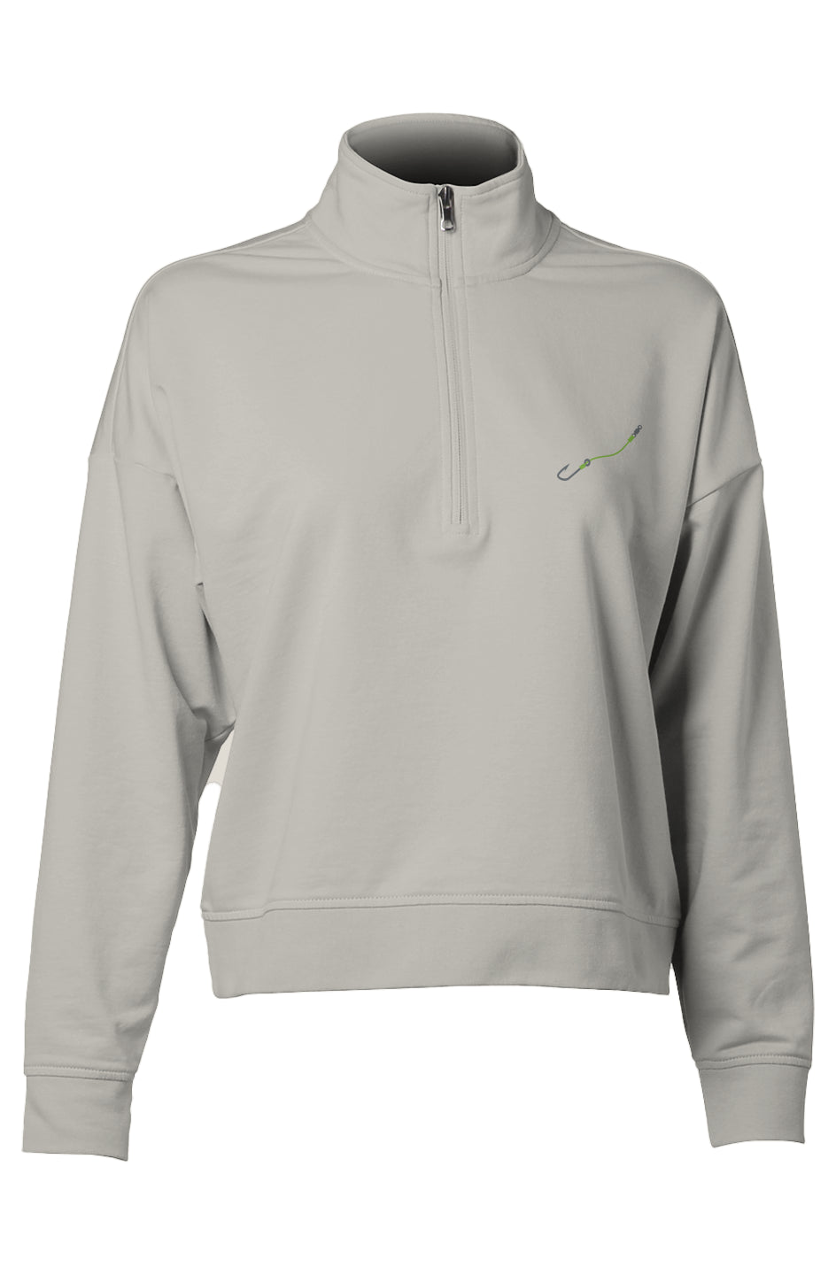 Embroidered Lime Hook & Line Womens Quarter Zip