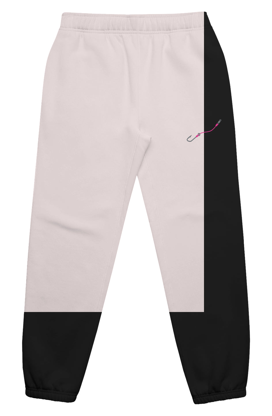 Pink Embroidered Hook & Line Womens Relax Track Pants