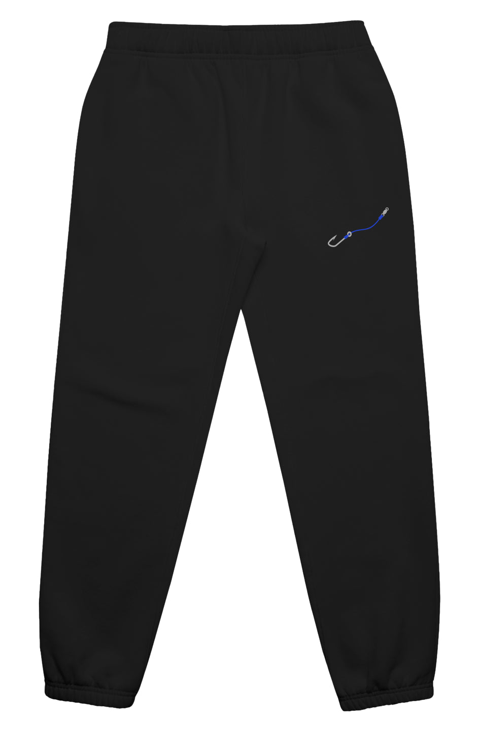 Blue Embroidered Hook & Line Womens Relax Track Pants