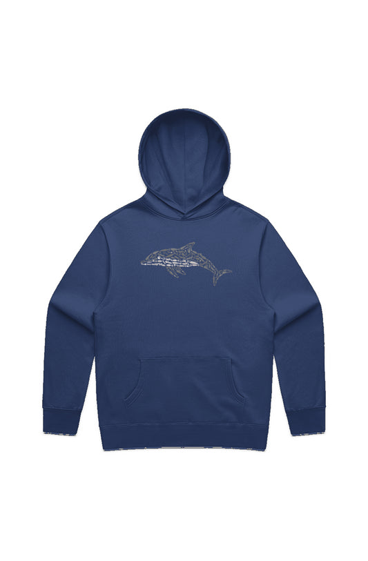 Premium Embroidered Dolphin Relaxed Hoodie