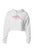 Embroidered Pink Dolphin Lightweight Crop Hoodie