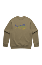 Premium Embroidered Mahi Mahi Relaxed Crew Crewneck