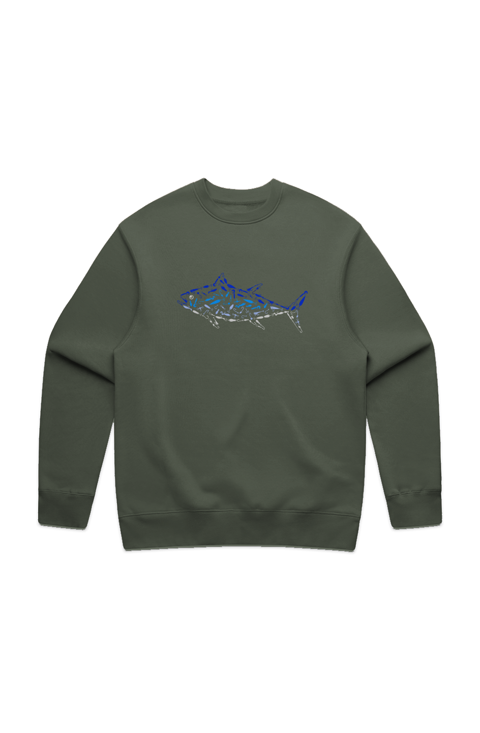 Premium Embroidered Tuna Crew Sweatshirt