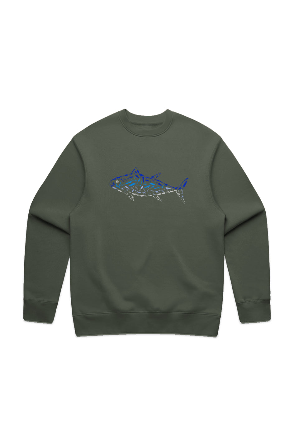 Premium Embroidered Tuna Crew Sweatshirt