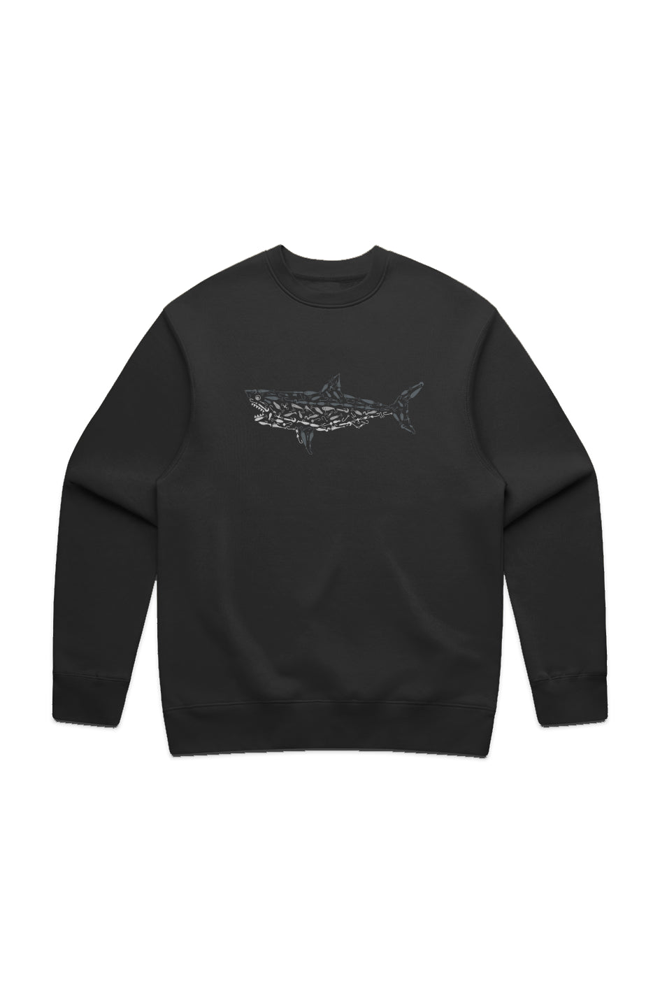 Premium Embroidered Great White Relaxed Crew Sweatshirt