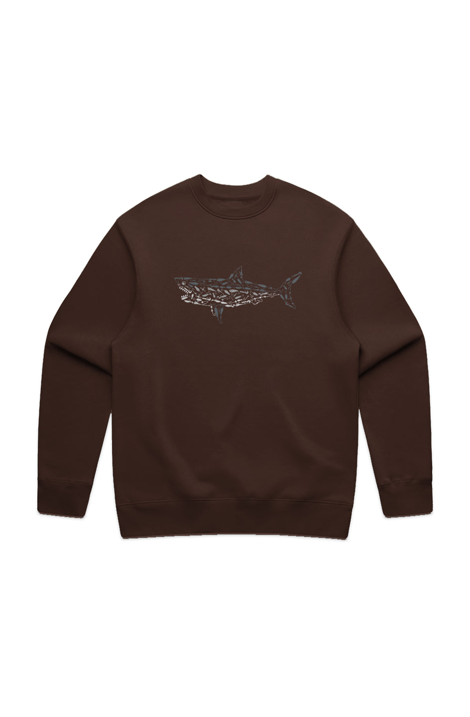 Premium Embroidered Great White Relaxed Crew Sweatshirt