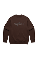 Premium Embroidered Great White Relaxed Crew Sweatshirt