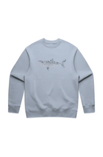 Premium Embroidered Great White Relaxed Crew Crewneck