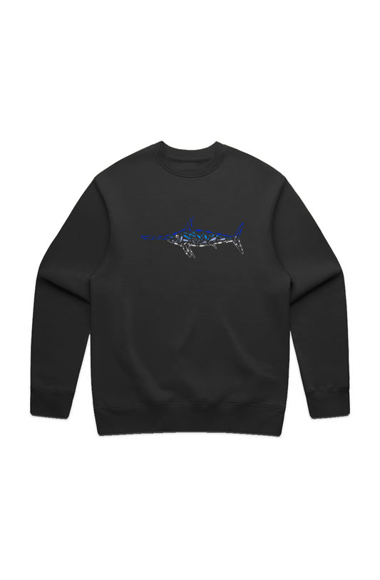 Premium Embroidered Swordfish Relaxed Crew Sweatshirt