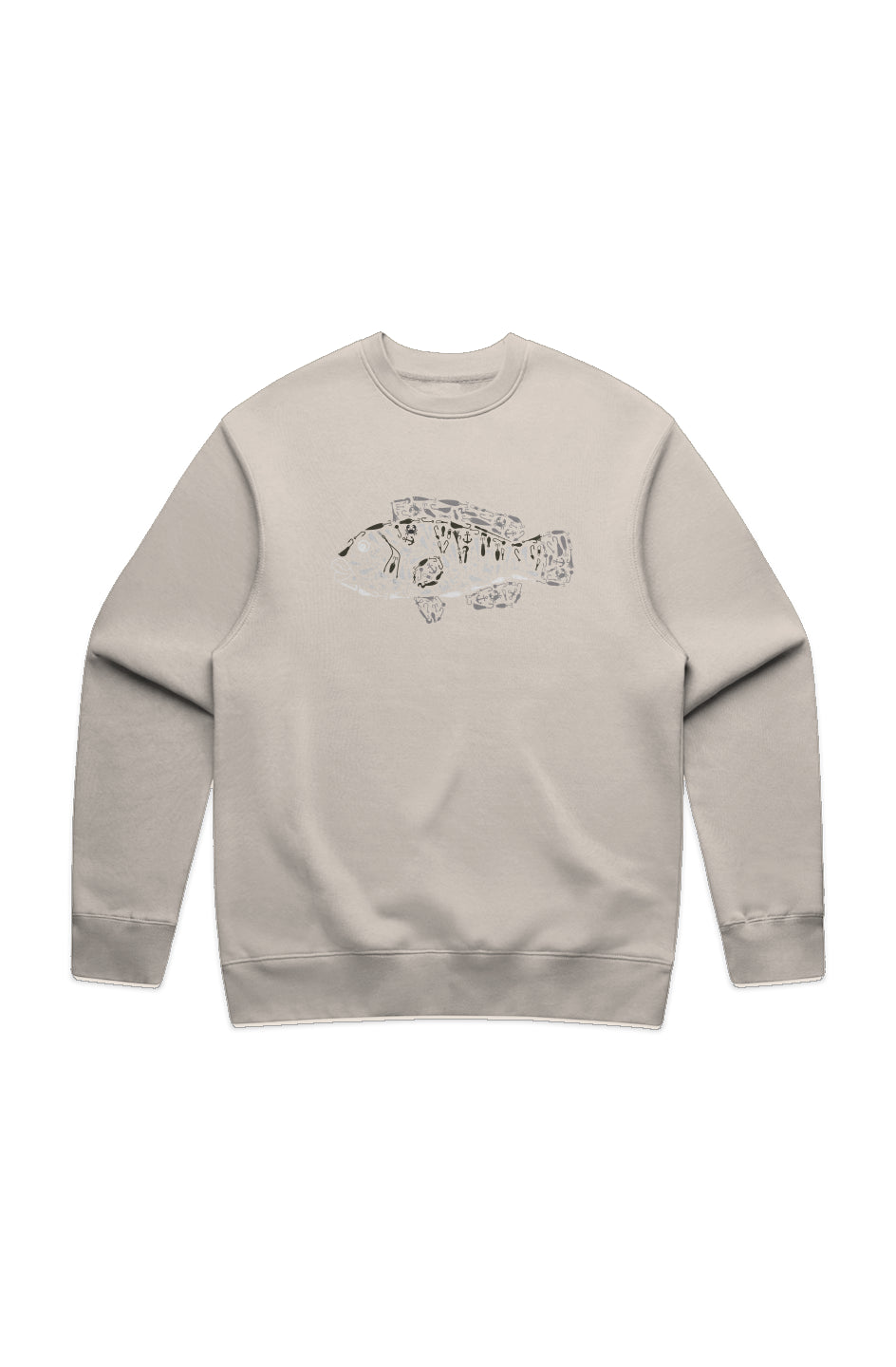 Premium Embroidered Tautog Relaxed Crew Sweatshirt