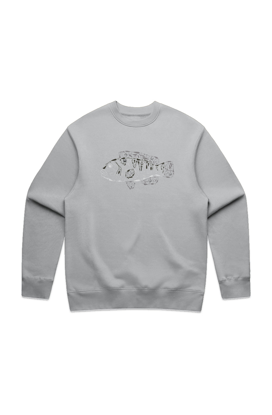 Premium Embroidered Tautog Relaxed Crew Sweatshirt
