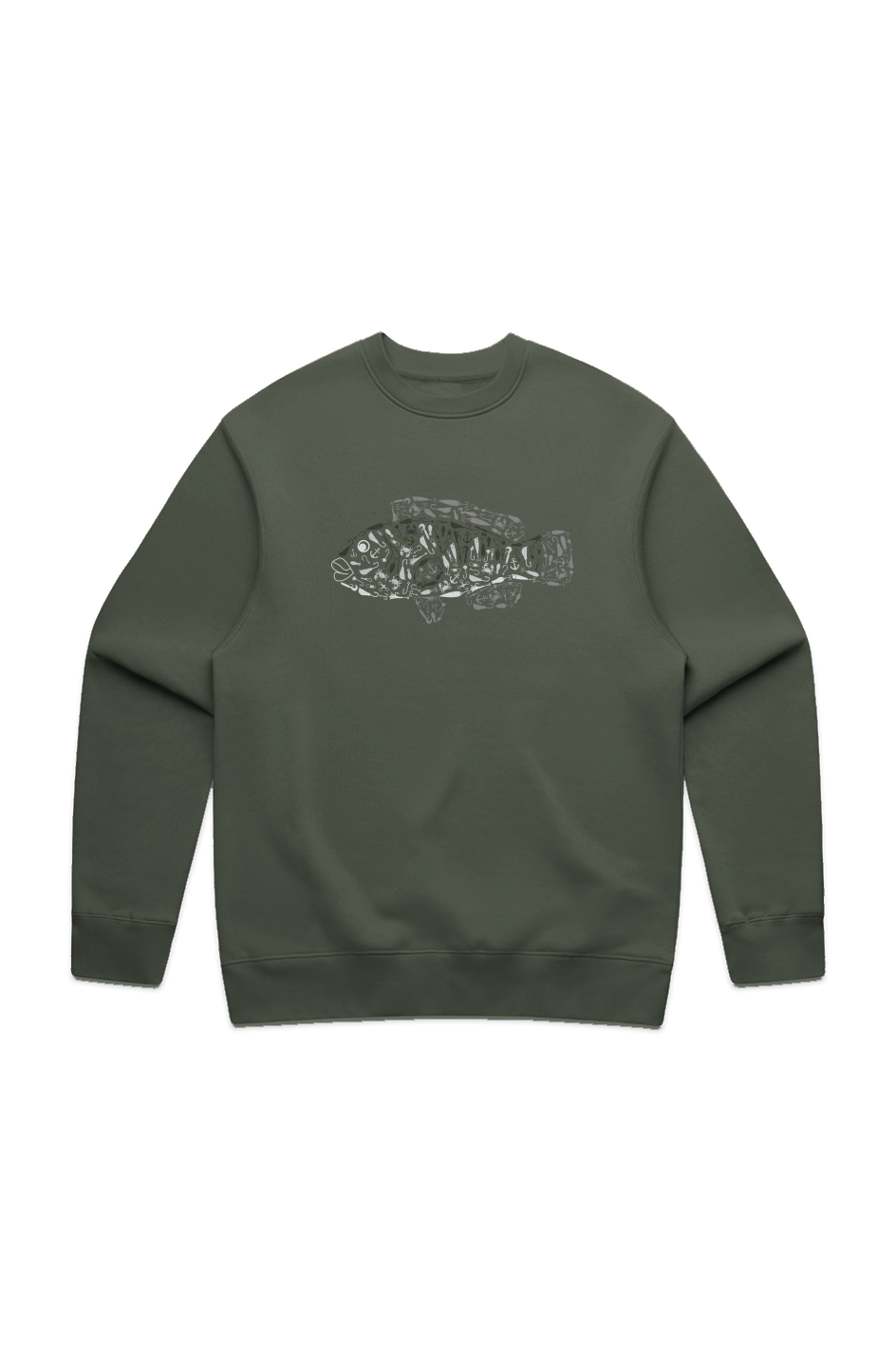 Premium Embroidered Relaxed Crewneck - Tautog