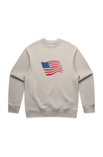 Premium Embroidered American Flag Swimbait Edition Crewneck