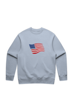 Premium Embroidered American Flag Swimbait Edition Crewneck