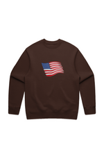 Premium Embroidered American Flag Swimbait Edition Crewneck