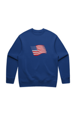 Premium Embroidered American Flag Swimbait Edition Crewneck