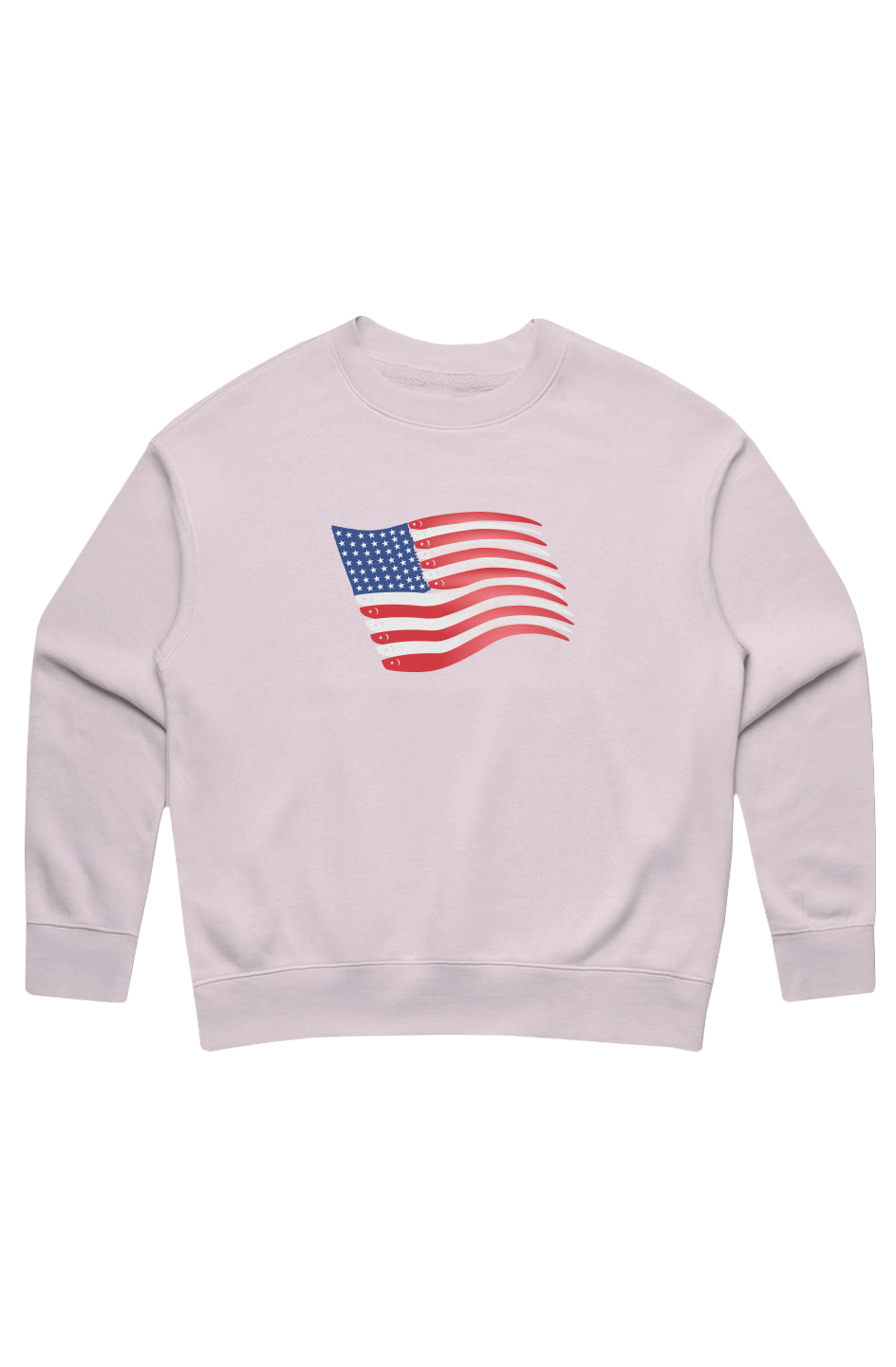 Women's Premium Embroidered American Flag Swimbait Edition Relaxed Sweatshirt
