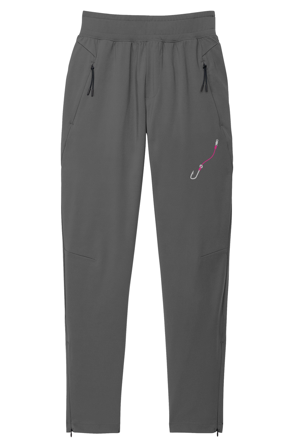 Embroidered "Pink Hook & Line" Moisture Wicking Jogger