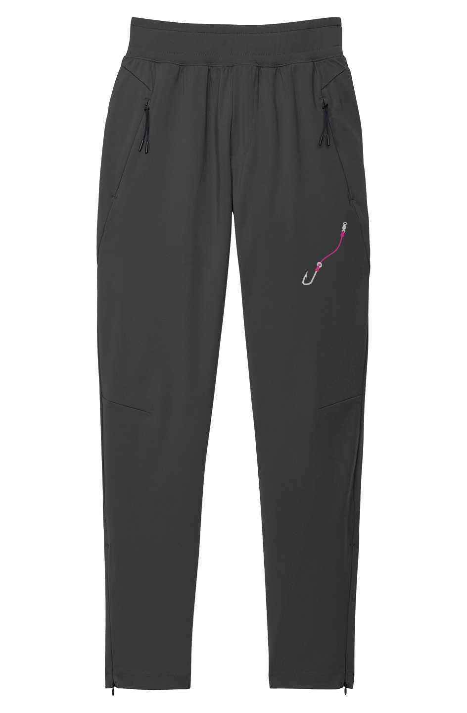 Embroidered "Pink Hook & Line" Moisture Wicking Jogger