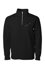 Embroidered "Hook & Line" Quarter Zip Pullover