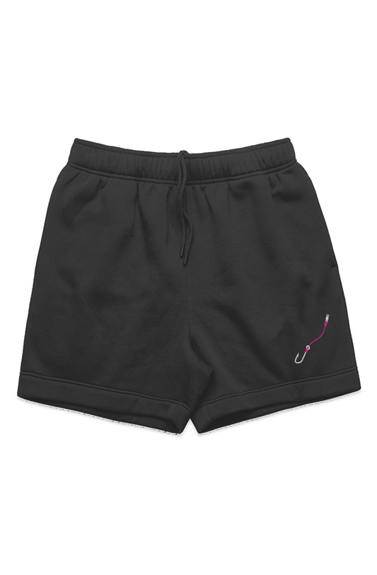 Premium Embroidered "Hook & Line" Relaxed Track Shorts