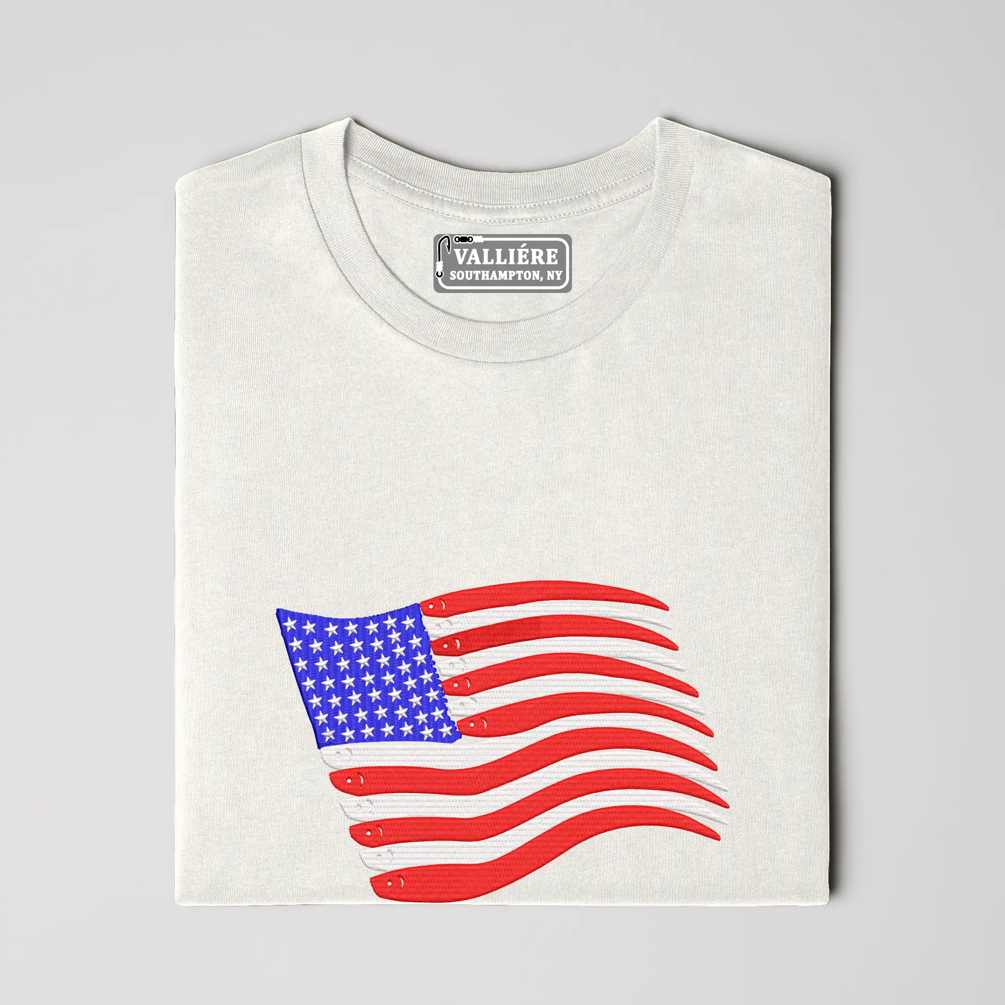 100% Made in USA American Flag Swimbait Edition Ultra Heavy Weight T Shirt