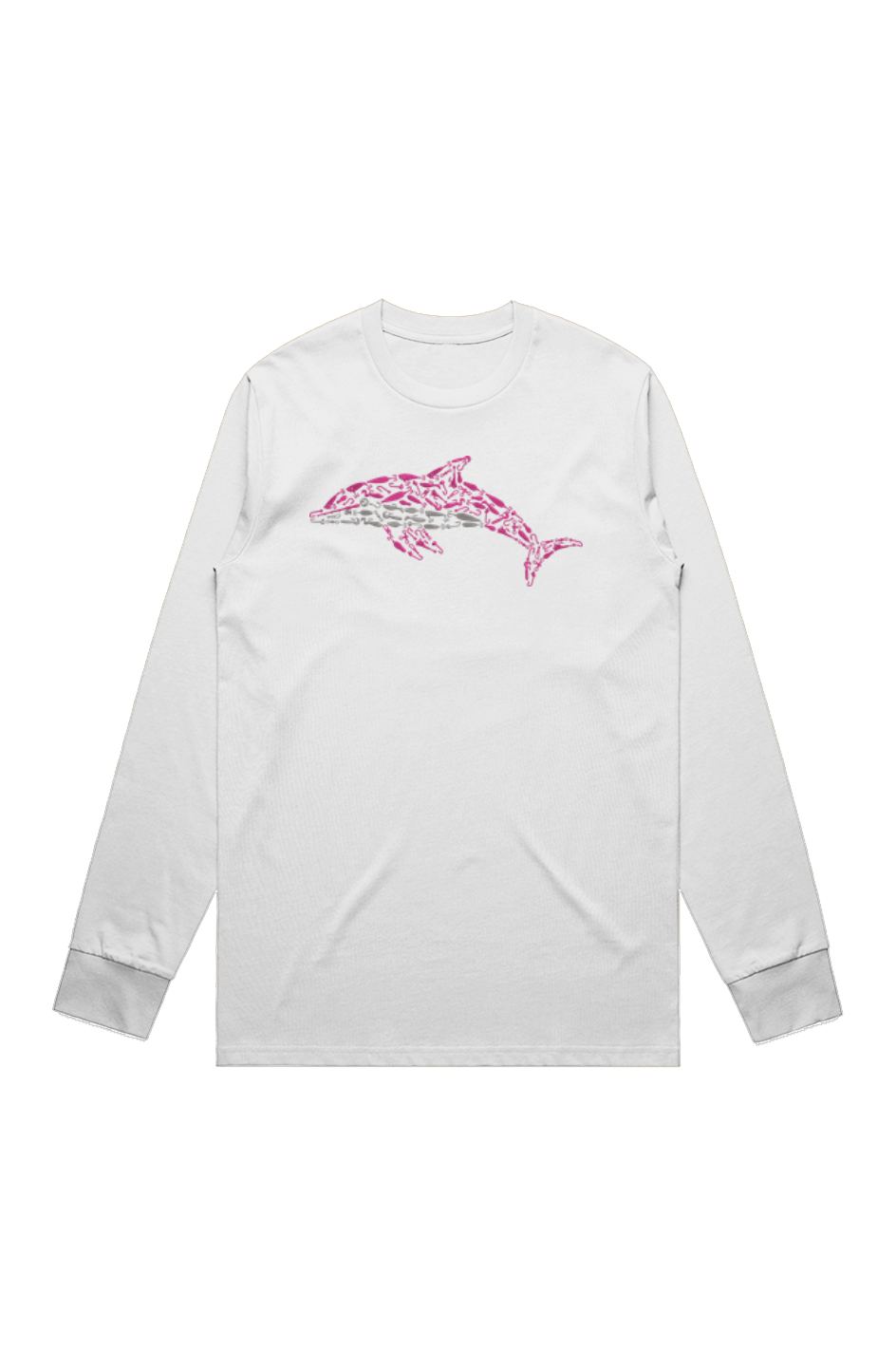 Premium Signature Long Sleeve Tee - Pink Dolphin